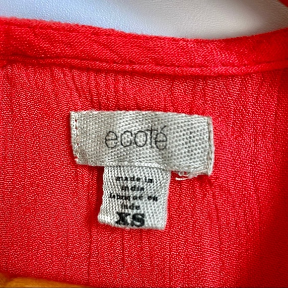 Ecote Boho XS Embroidered Open Back Tank Top - Picture 6 of 11